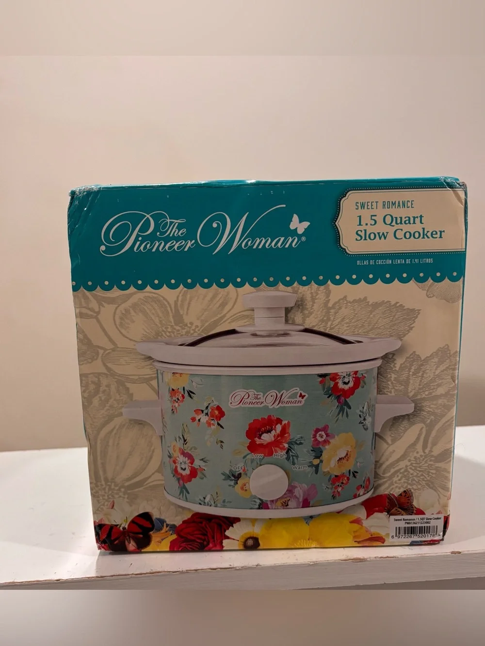 NEW The Pioneer Woman 1.5 Quart Electric Crock Pot - Sweet Romance Pattern